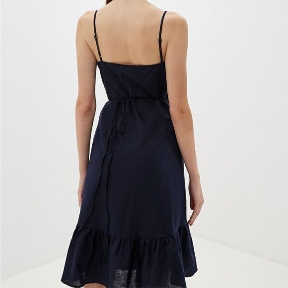 NWT GAP Elegant Navy Blue Dress Large - Picture 4 of 4